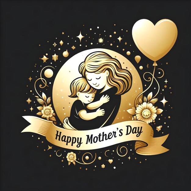 Vector Happy Mothers day illustration