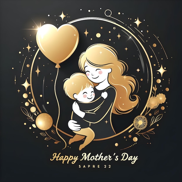 Vector Happy Mothers day illustration