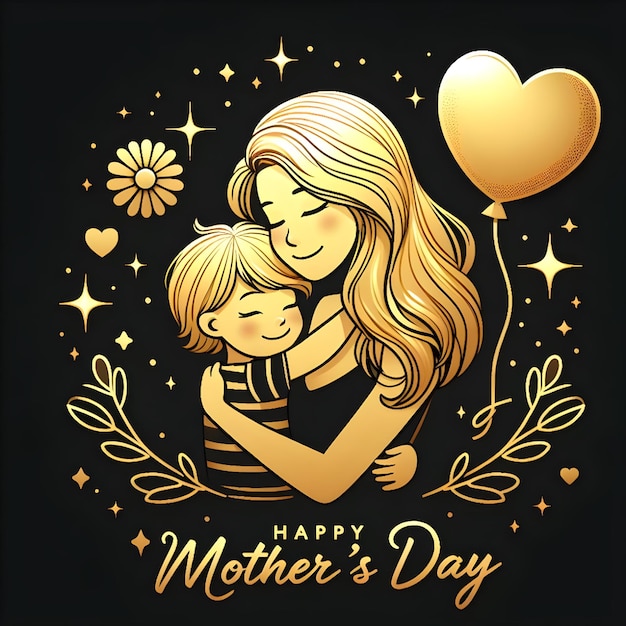 Vector Happy Mothers day illustration