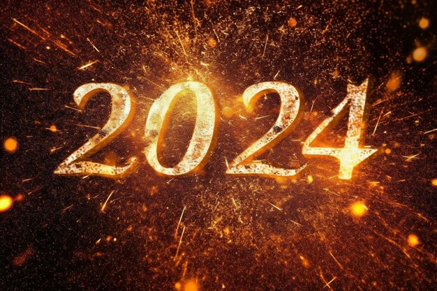 Vector happy new year 2024 modern