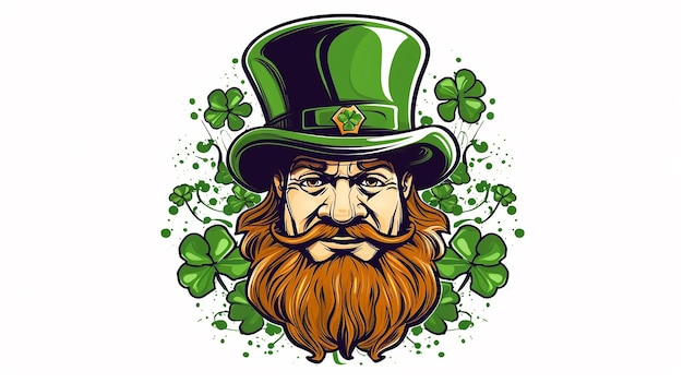 Vector Happy St Patrick's Day 로고타입 Generative AI