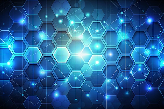 vector hexagon technology background