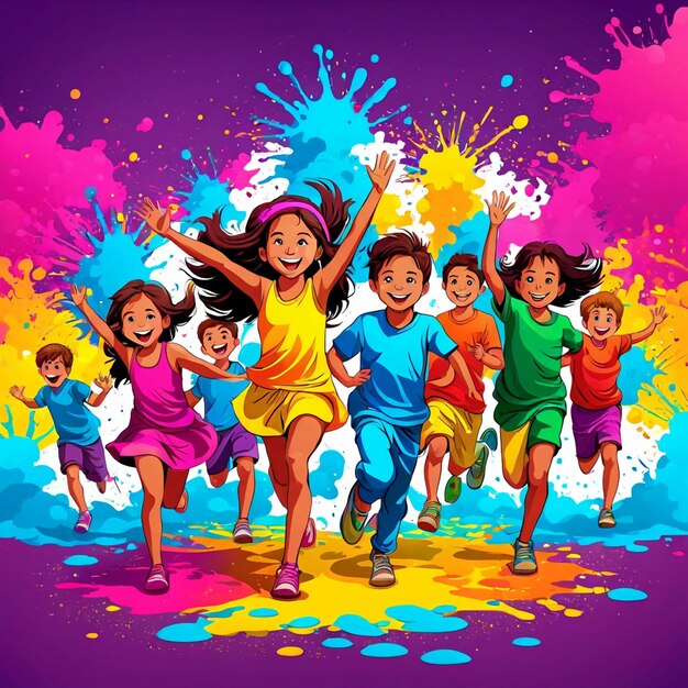 happy holi images of childs