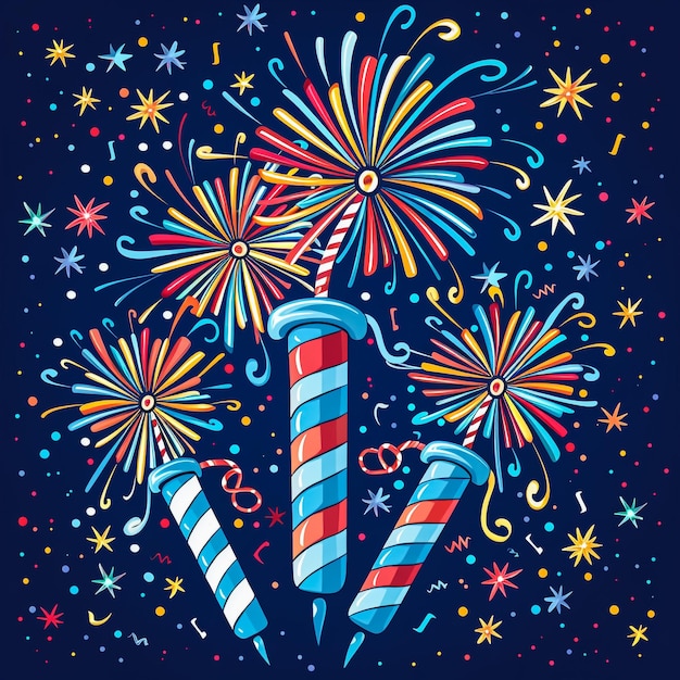 Vector holiday firework