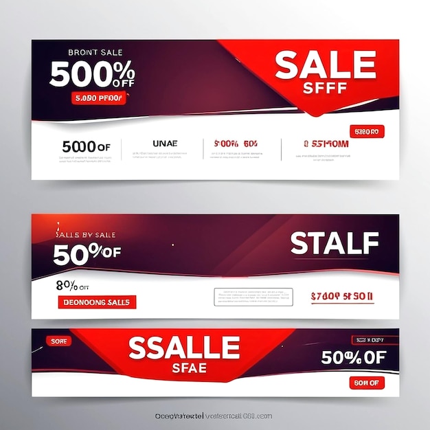 Vector horizontale verkoopbanner sjabloon