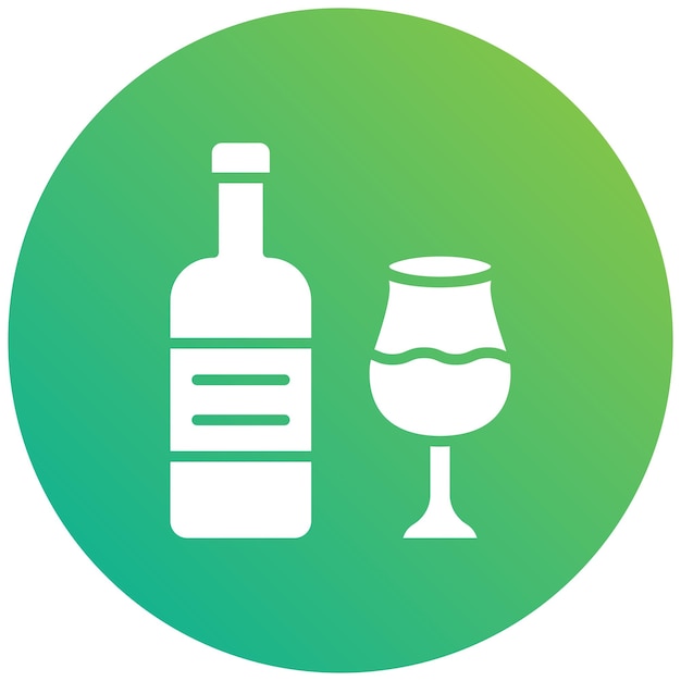 Vector Icon Design Illustratie van een wijnfles