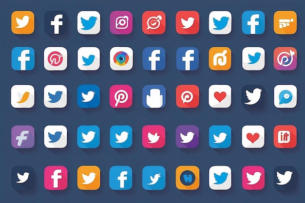 Vector Iconen voor sociale media