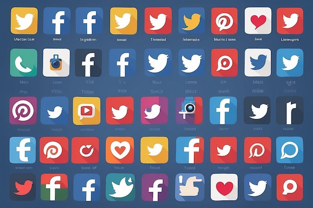 Vector Iconen voor sociale media