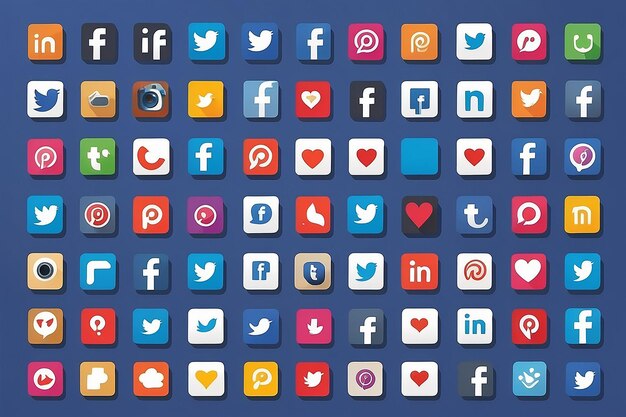 Vector Iconen voor sociale media