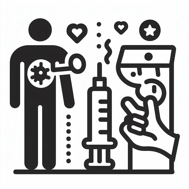 Photo vector icons themed around health and safety