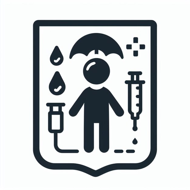 Photo vector icons themed around health and safety