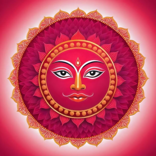 vector illustratie banner van het Indiase festival van God Sri Drughi Gelukkige Durga Puja Subh Navratri