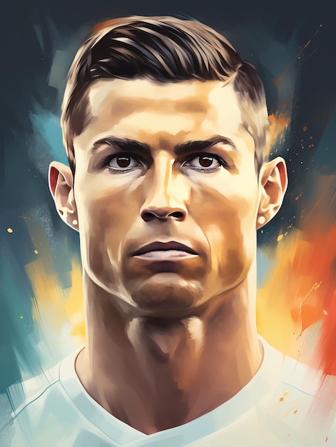 Foto vector illustratie van cristiano ronaldo