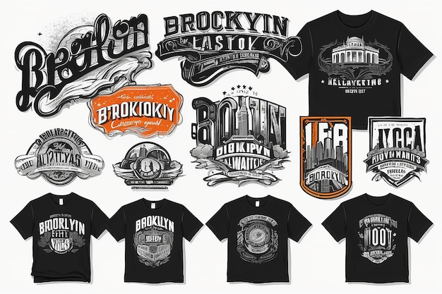 Vector illustratie van tekst grafiek creatieve kleding brooklyn perfect voor het ontwerp van t-shirts kleding hoodies en meer