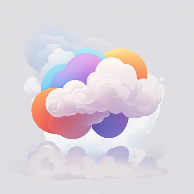 Foto vector illustratie wolk