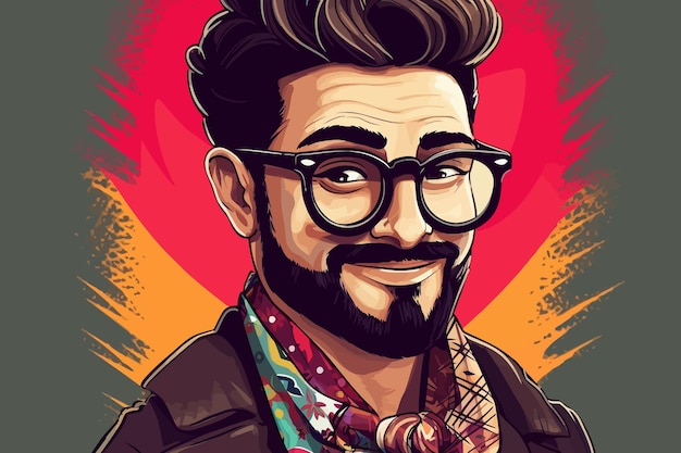 Vector illustration about art of people