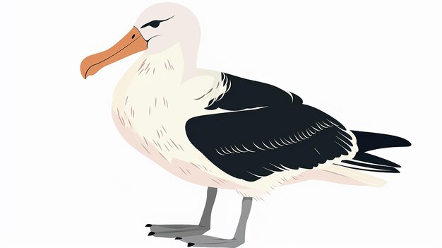 Photo vector illustration of albatross on white background