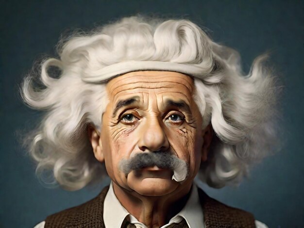 Foto illustrazione vettoriale di albert einstein