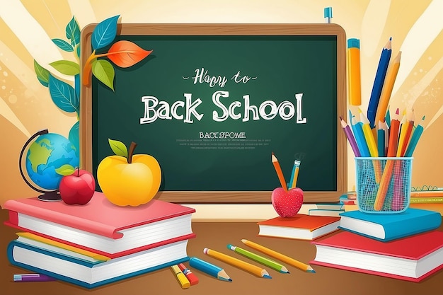 A vector illustration of a back to school background Vector by dikaya