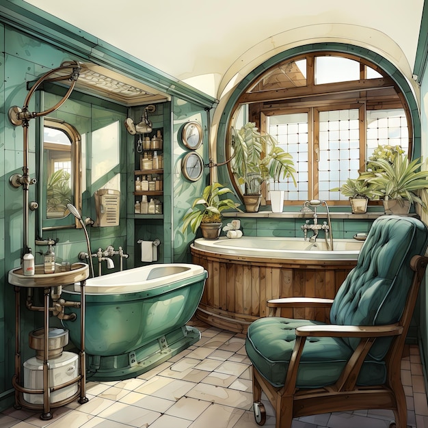 Vector illustration of a Bathroom