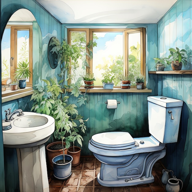 Vector illustration of a Bathroom