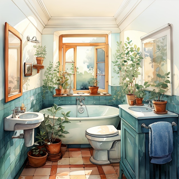 Vector illustration of a Bathroom