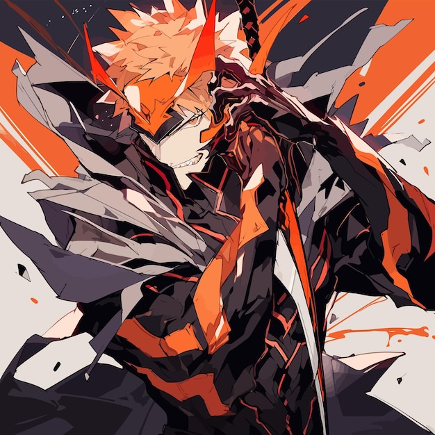 Vector illustration of Bleach Manga character