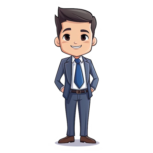 Vector illustration of a businessman in a stylish dress and tie generated by AI