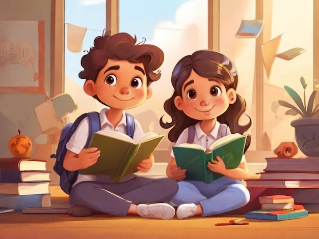 Vector Illustration Of Children Education