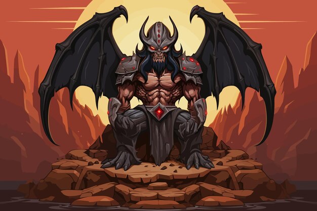 Vector illustration of classic Diablo game