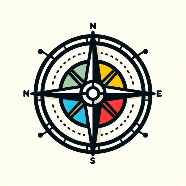 Photo vector illustration of compass