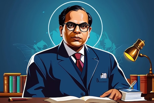 Vector illustration concept of Dr Bhimrao