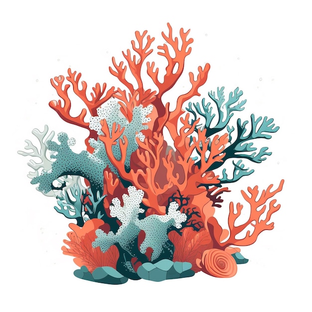 vector illustration of coral reef