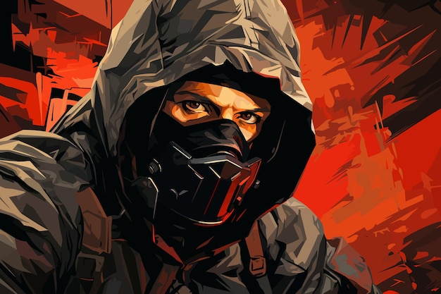 Vector illustration of Counter Strike game