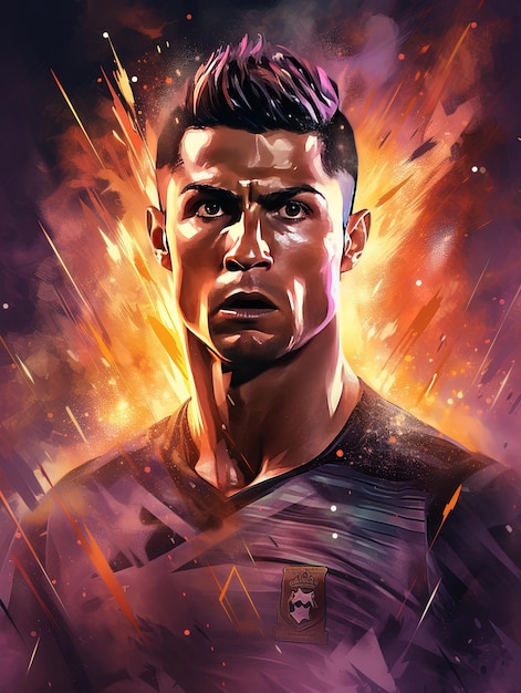 Photo vector illustration of cristiano ronaldo