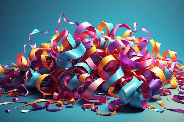 Photo vector illustration of curled party streamers