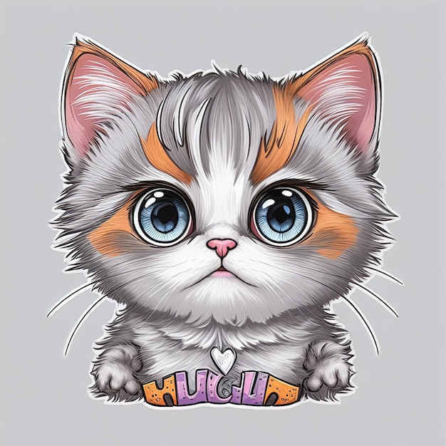 Vector Illustration Cute Cat