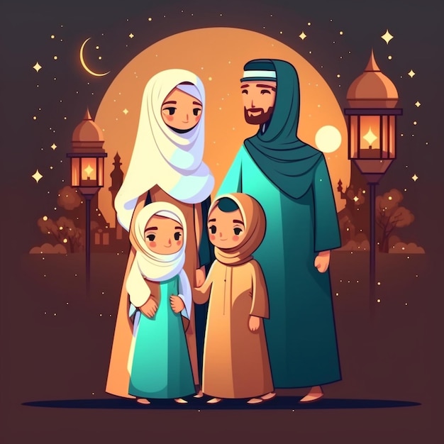 векторный дизайн иллюстрации для рамадана