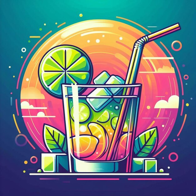 vector illustration of drink