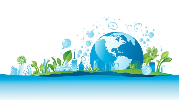 Photo vector illustration of eco concept with globe