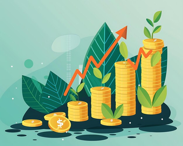 Photo vector illustration of economic growth
