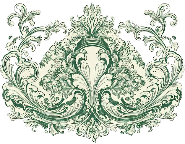 A vector illustration of a floral border