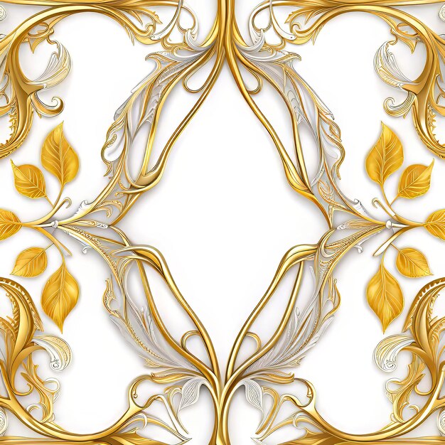 Vector illustration of floral frame on elegant background with white black and gold banner backgroun