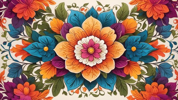 Vector illustration of a floral mandala