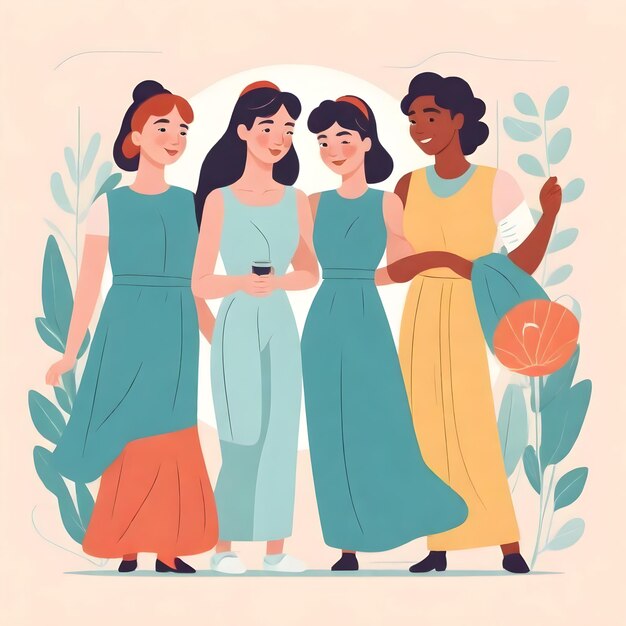 Vector Illustration of Friends and Friendship