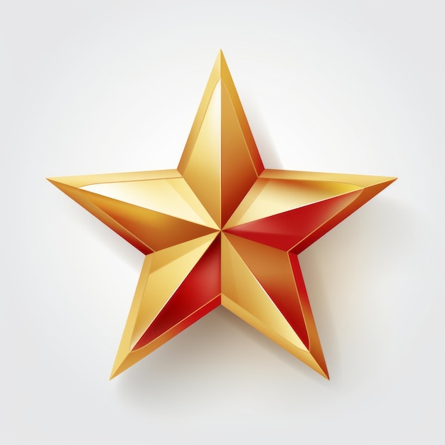 vector illustration of a golden star on a white background