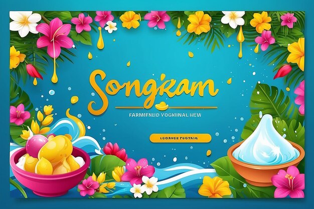 Foto illustrazione vettoriale di happy songkran