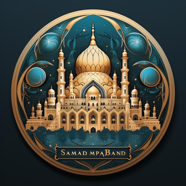 Vector illustration Mosque Islamic logo