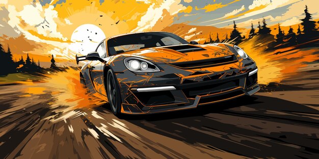 Vector illustration of Need for Speed NFS game