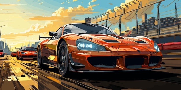 Vector illustration of need for speed nfs game